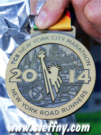 New York Marathon 2014 Finisher Medaille