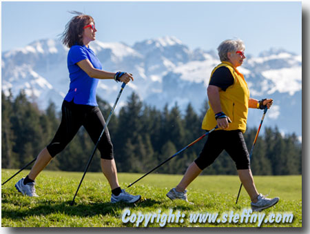 Nordic Walking ideal im Bergland