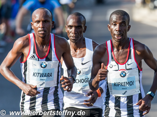 Berlin Marathon Kipchoge km 7 Maenner